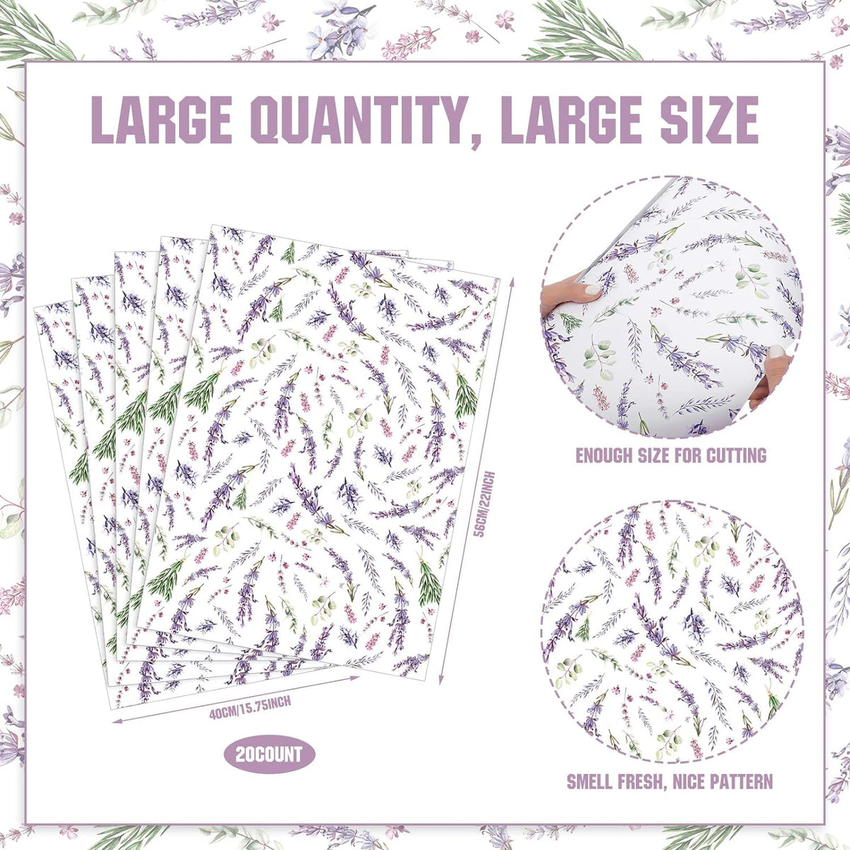 20 Sheet Fragrant Non Adhesive Drawer Liners X85707