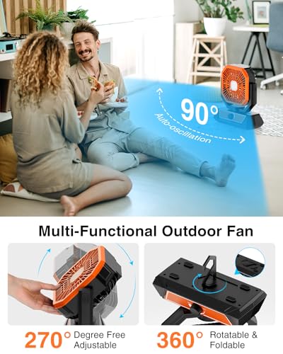 Portable Camping Fan with 20000mAh Rechargeable Battery F842064
