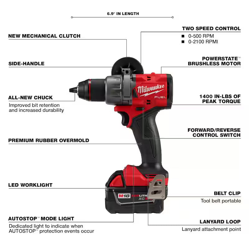 18-V Li-Ion Brushless Cordless Hammer Drill/Impact Driver Combo Kit (2-Tool) with Bi-Metal Hole Saw Set (11-Piece) D909370