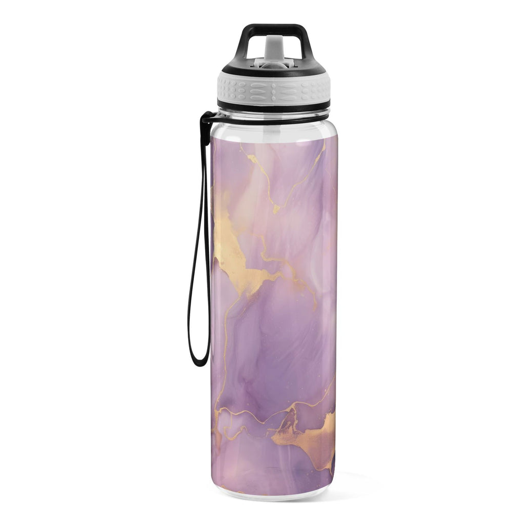 Purple and Gold Marble 32oz Tritan Leakproof Sports Bottle with Straw O118