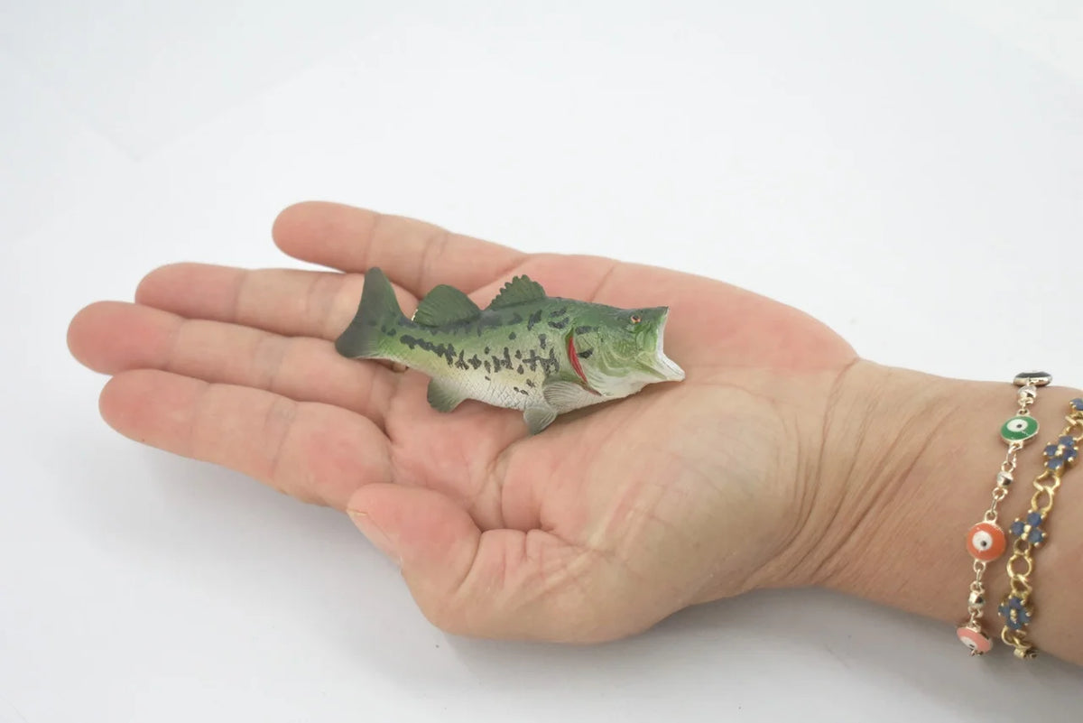 Black Rubber Largemouth Bass Toy Model Y5970