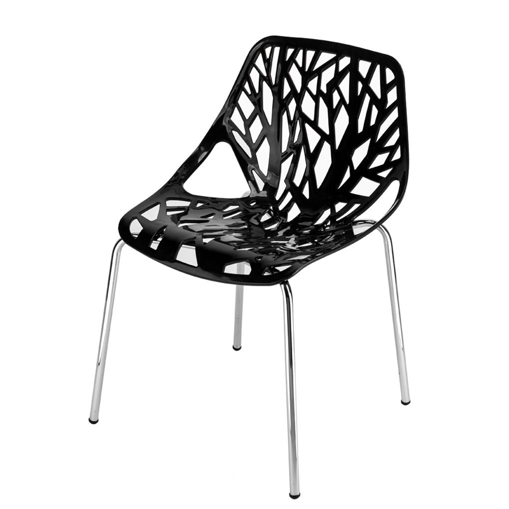 White Shell Lounge Plastic Dining Chair (Set of 4) V735092