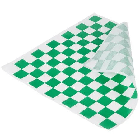 Green Check Deli Sandwich Wrap - 5000/Case Y527