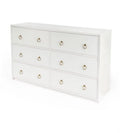 White Wood 6 Drawer Chest U3271
