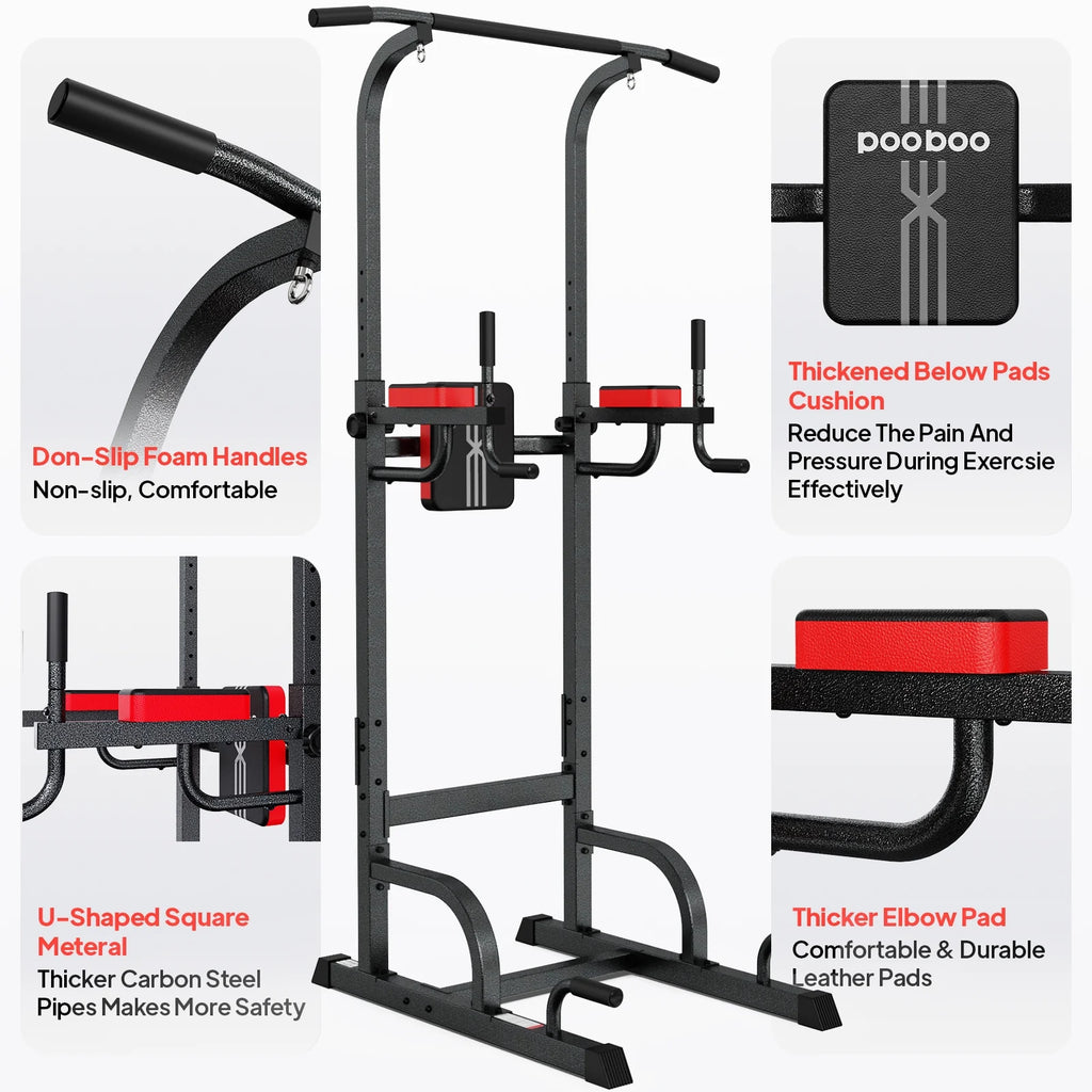 Power Tower Dip Station Pull up Bar 480lbs Z838952
