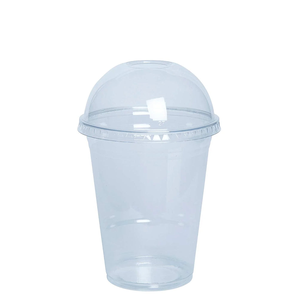 Clear 16 Oz Plastic Cups with Dome Lids, 100-Pack T431979