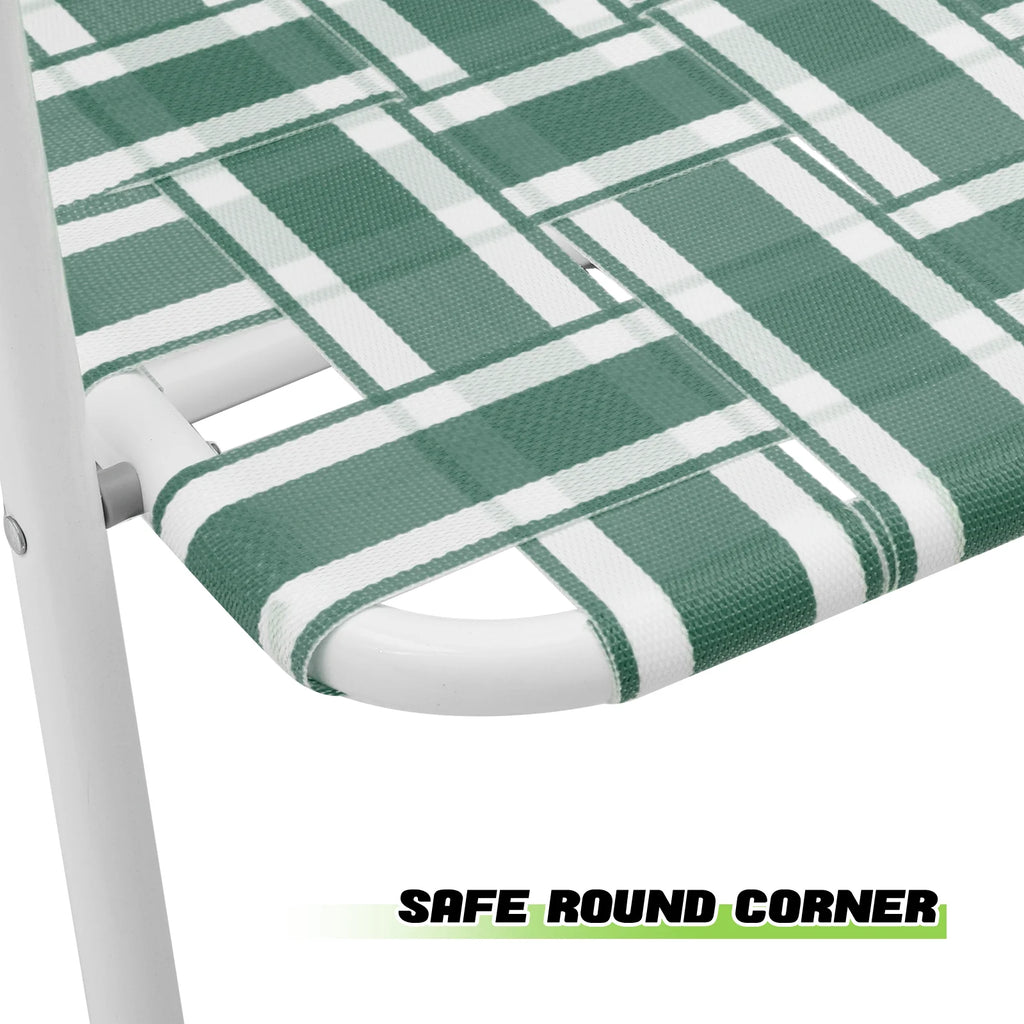 Dark Green 2 Pieces Folding Beach Chairs with Armrests I5045