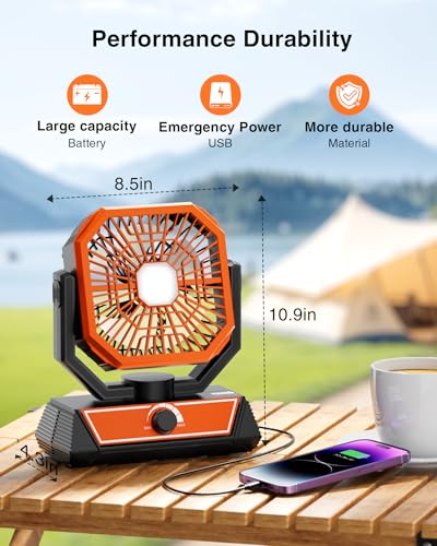 Portable Camping Fan with 20000mAh Rechargeable Battery F842064