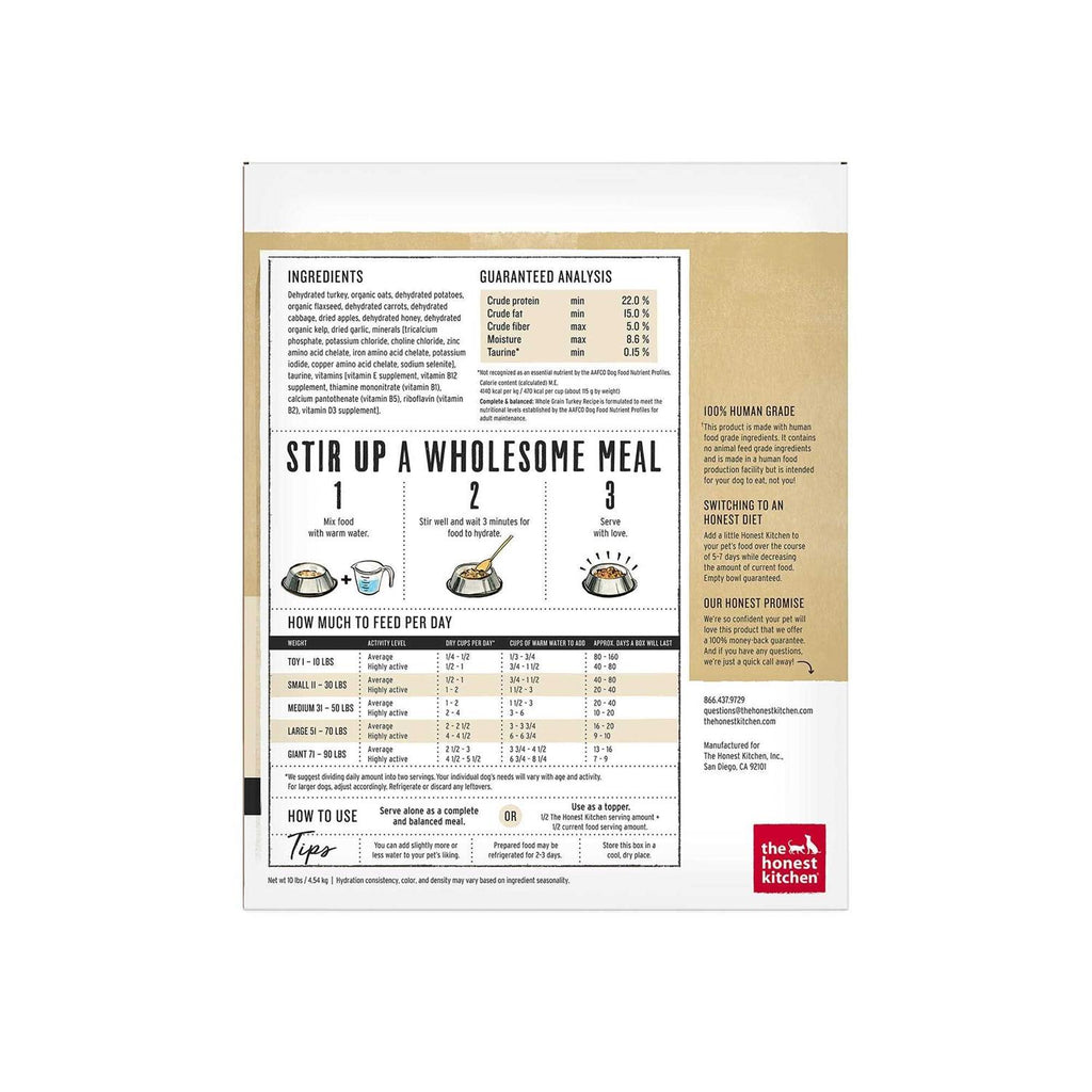 Dehydrated Whole Grain Dog Food Turkey J114054