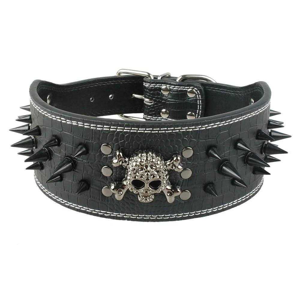 3 Inch Spiked Studded Leather Dog Collar U12218