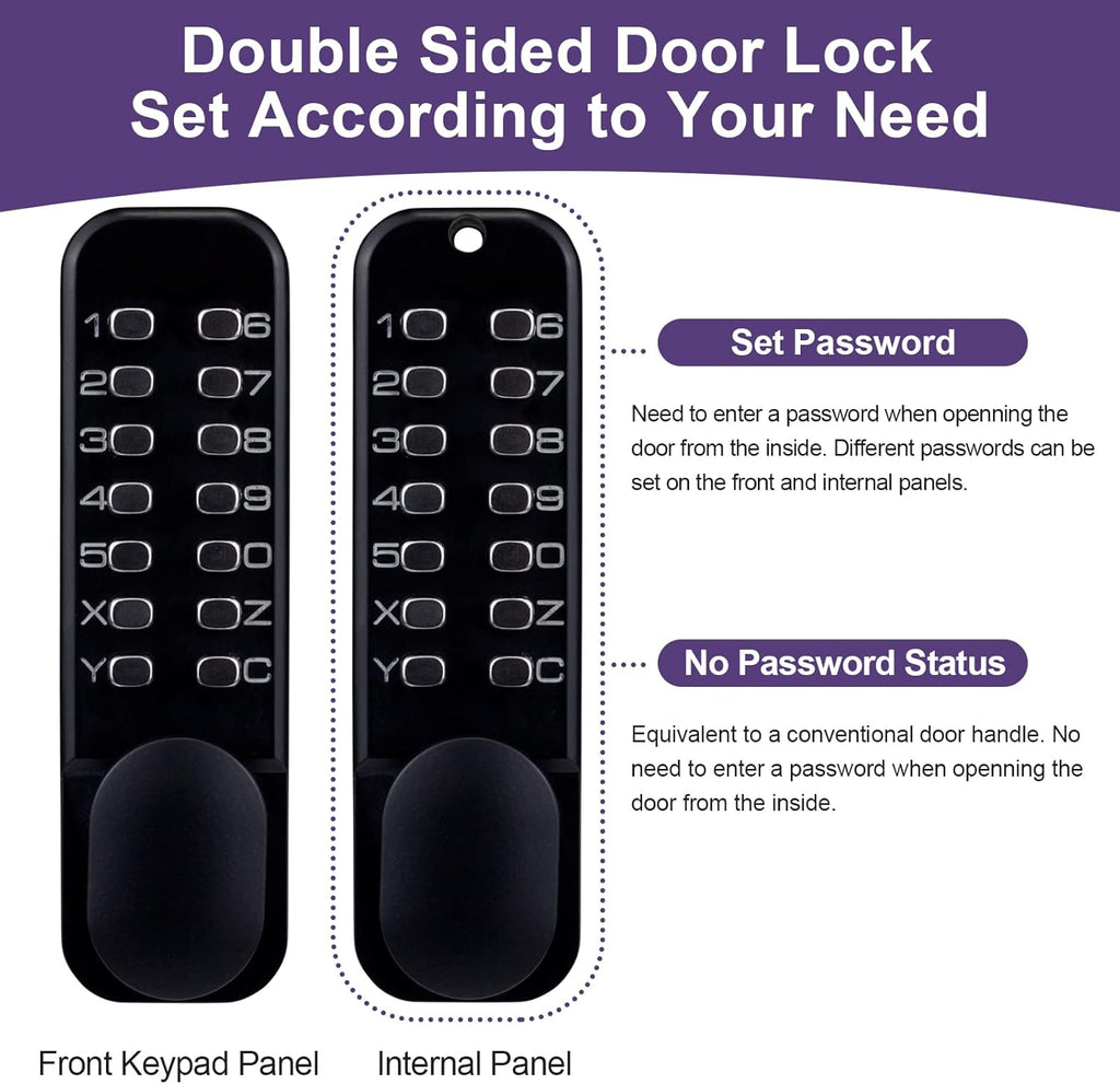Black Keyless Entry Door Lock with Keypad Deadbolt R42987