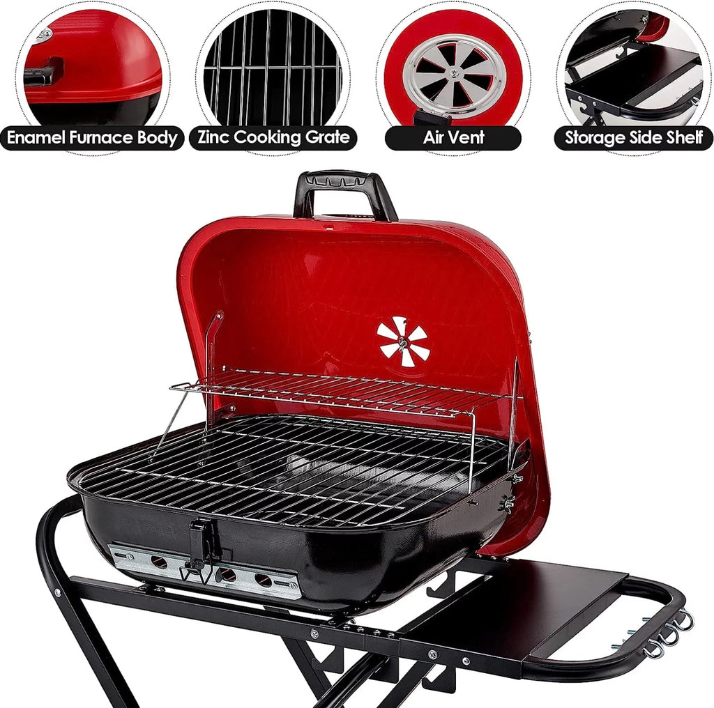 Charcoal Grill Portable Folding Barbecue Grill 18.5-Inch D103