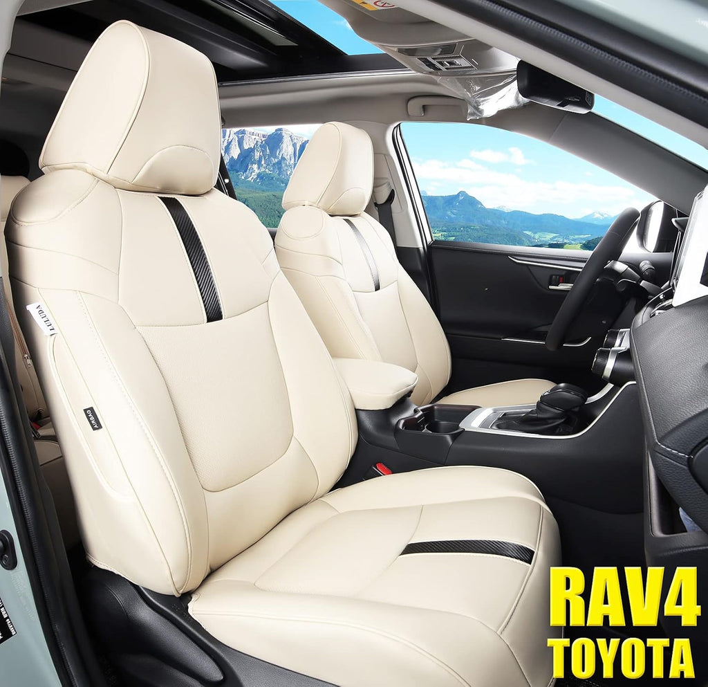 Black Waterproof Faux Leather Car Seat Covers Full Set O4607