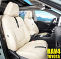 Black Waterproof Faux Leather Car Seat Covers Full Set O4607