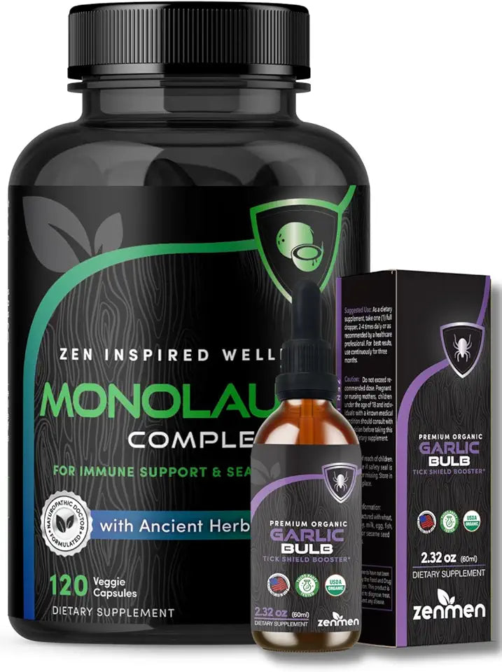 Garlic Tincture and Monolaurin Capsules V578859