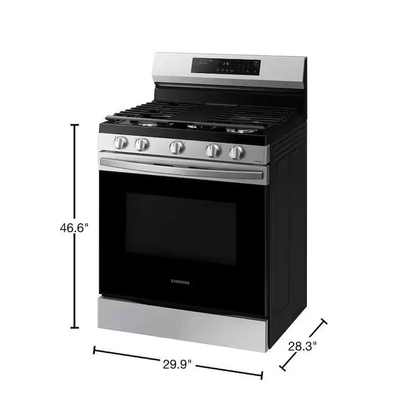 6.0 cu. ft. Smart Freestanding Gas Range with Dual Power Burner Stainless Steel R925