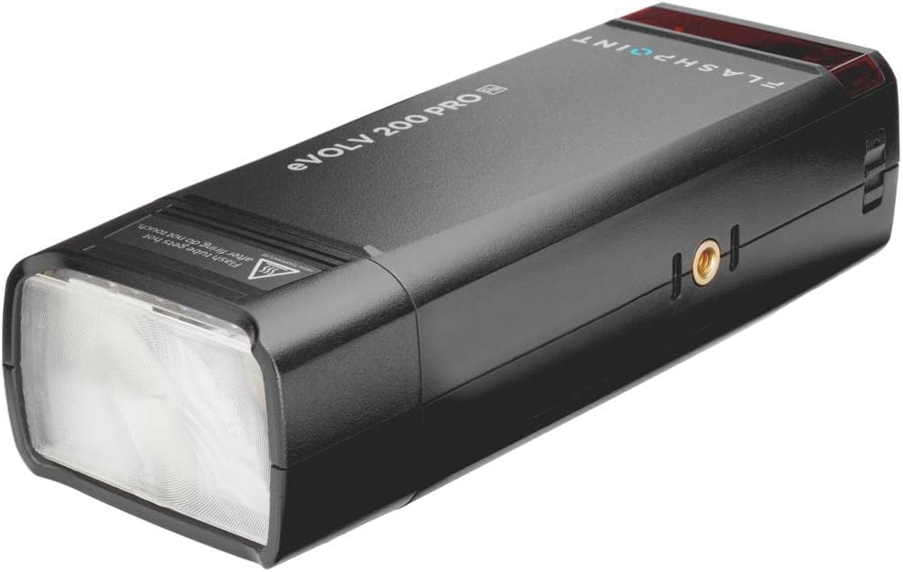 200Ws Pocket Flash Strobe with Bare Bulb and Speedlite Fresnel Flash Head I2867