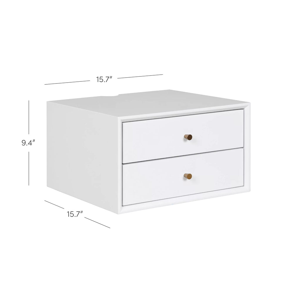 Wall Mounted Nightstand with Drawers Z11458