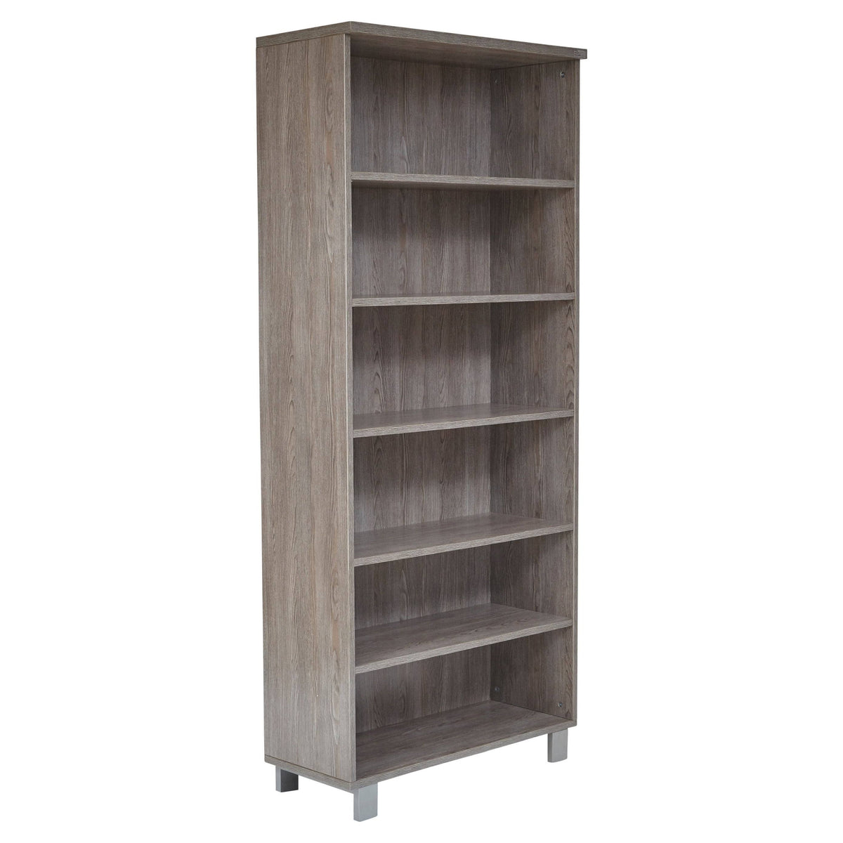 Contemporary Bookcase with 6 Shelves in Gray B952951