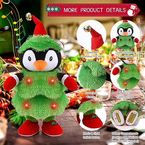 LED Musical Penguin Stuffed Animal Plush Toy C7829