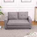 Upholstered Convertible Futon Sofa Bed with Side Pockets X97107