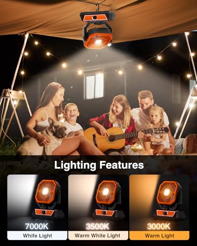 Portable Camping Fan with 20000mAh Rechargeable Battery F842064