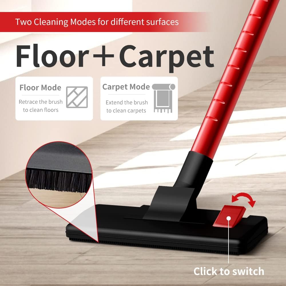 Corded 2 in 1 Stick Vacuum Cleaner with Washable HEPA Filter U832409