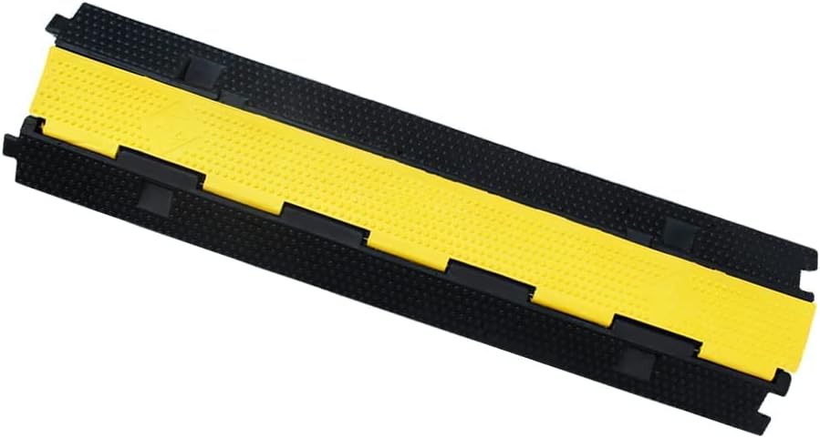 3Pack 39inch Traffic Speed Bumps Cable Protector, 11000lbs per Axle Capacity Rubber Pack of 2 R596