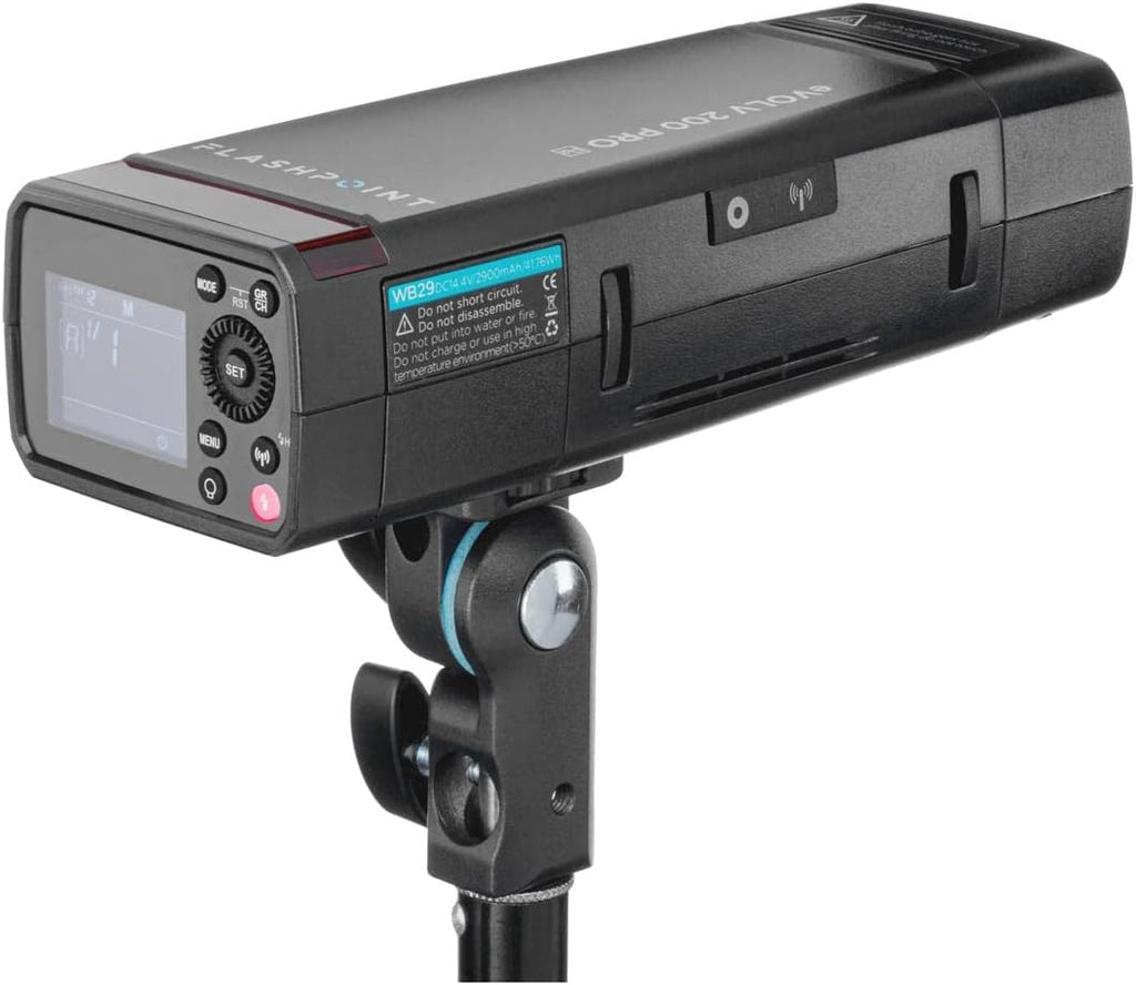 200Ws Pocket Flash Strobe with Bare Bulb and Speedlite Fresnel Flash Head I2867
