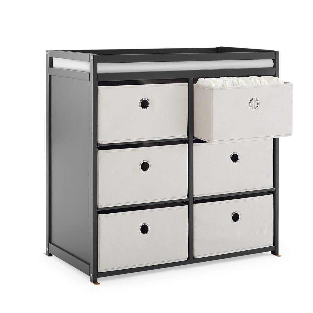 Changing Table with Fabric Bins K712