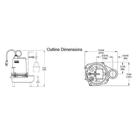 Submersible Sewage Pump 1/2 HP F505263