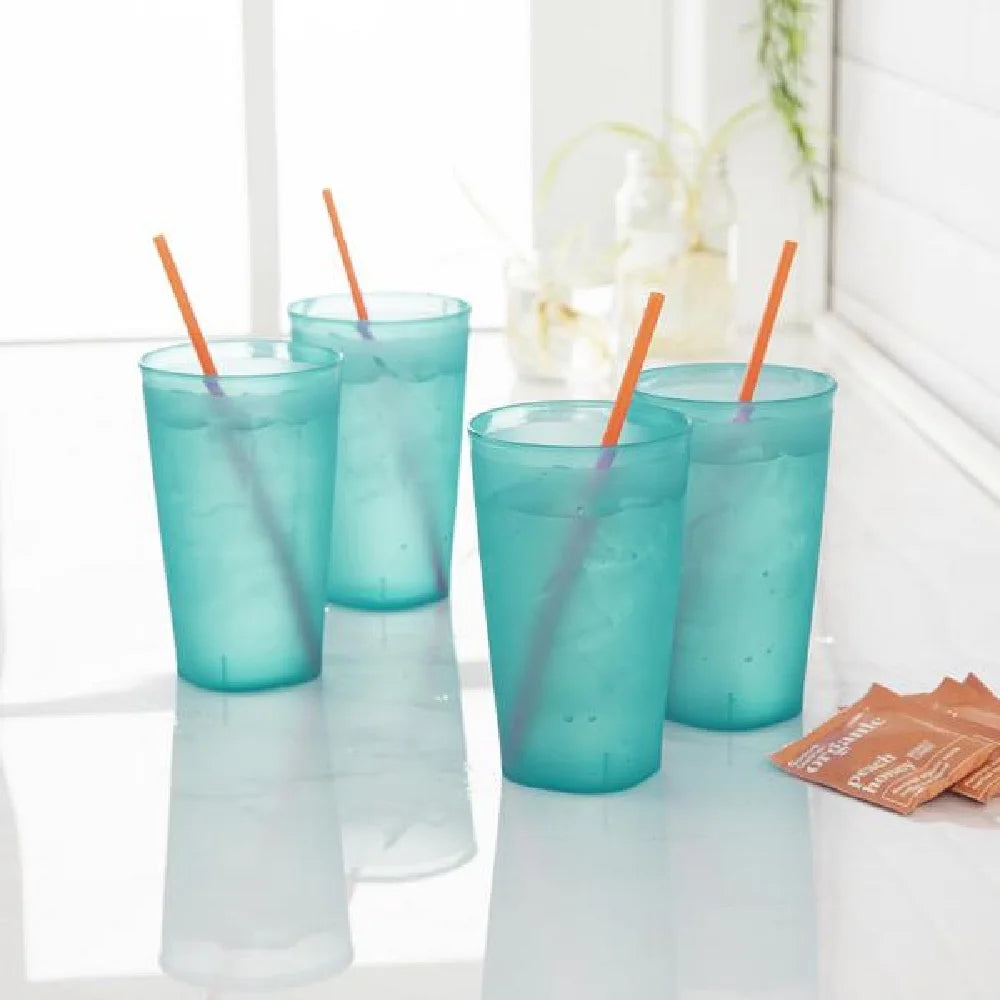 Set of 4 Plastic Tumblers 20 Ounce Z3703