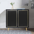 2 Door Natural Wood Accent Storage Cabinet with Adjustable Shelf H629