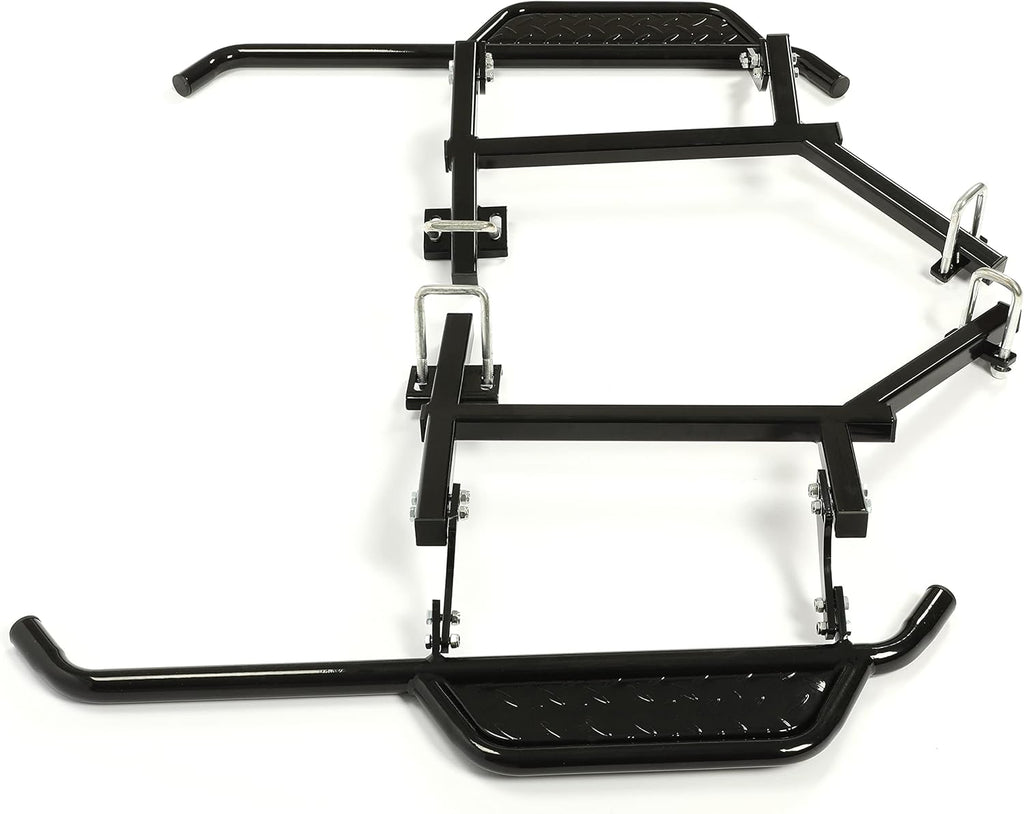 Black Steel Running Boards Set of 2 Side Step Rails B158