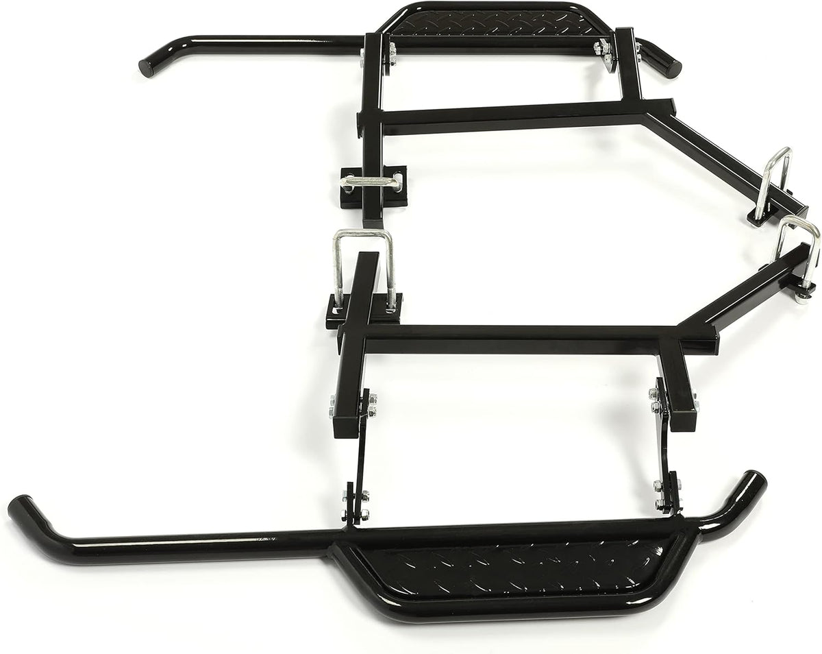 Black Steel Running Boards Set of 2 Side Step Rails B158
