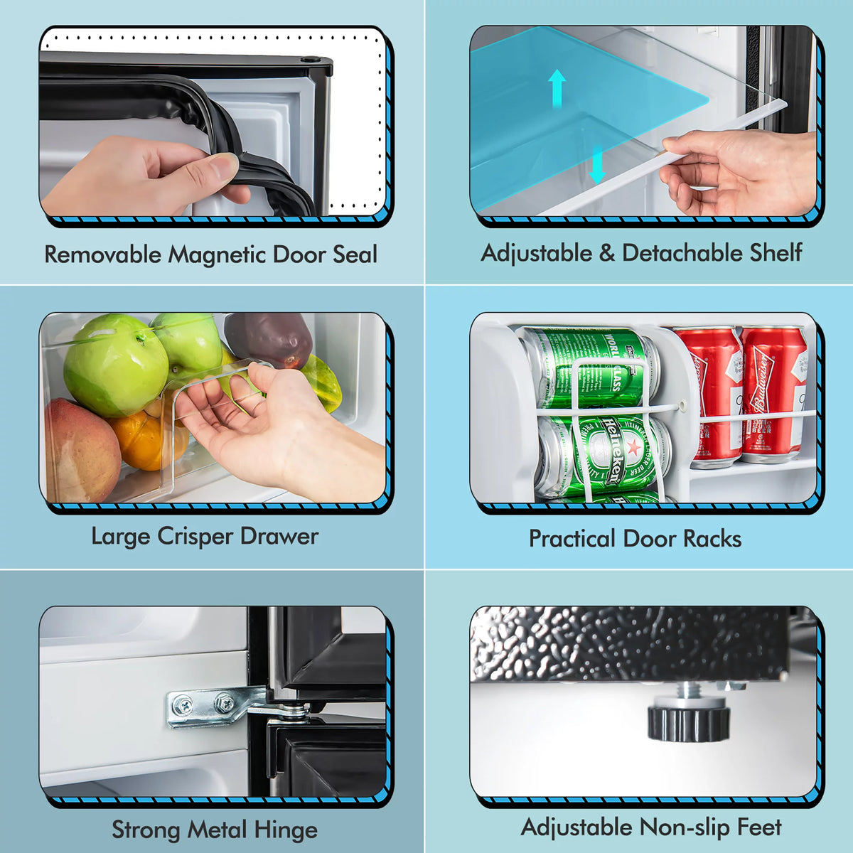 3.2 Cu.Ft Compact Mini Refrigerator with Freezer U954132