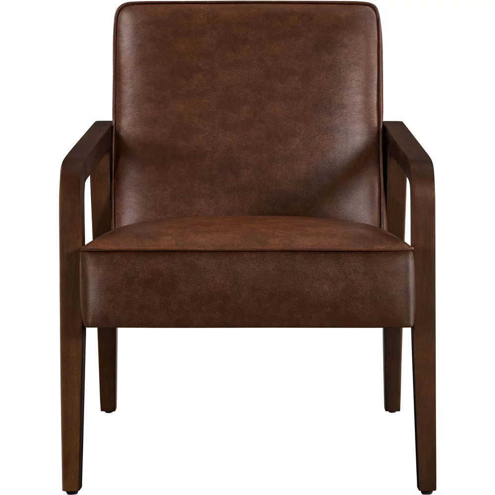 Dark Brown Upholstered Accent Chair U41682