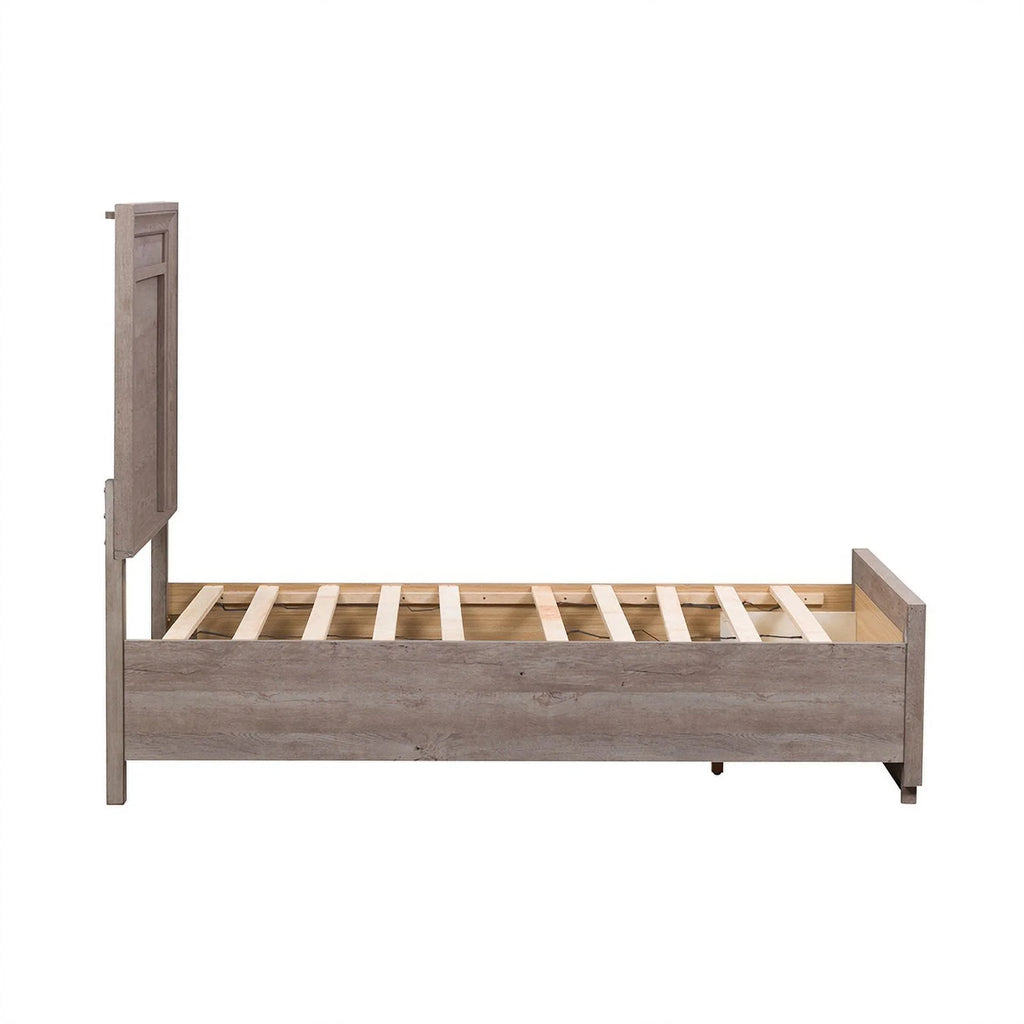 Contemporary Wood Twin Storage Bed P389
