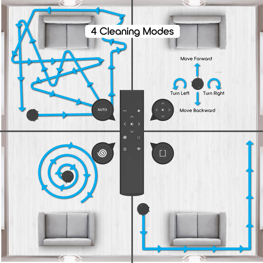WiFi Robotic Vacuum with App Remote Control T4536