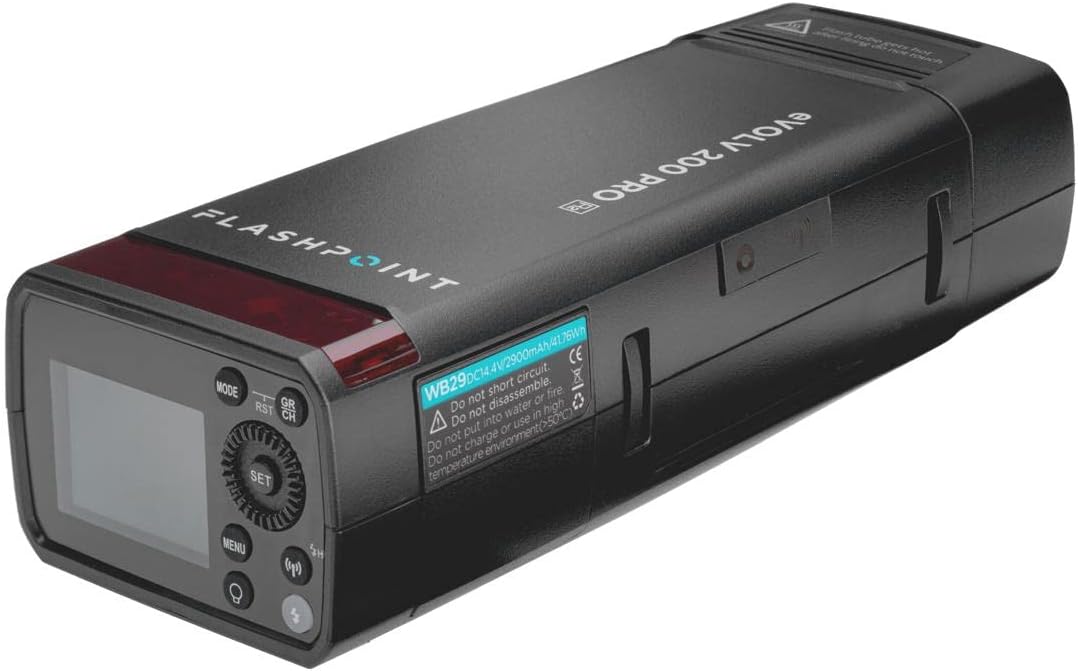 200Ws Pocket Flash Strobe with Bare Bulb and Speedlite Fresnel Flash Head I2867