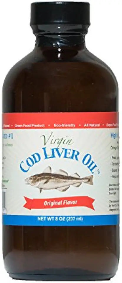 Wild Caught Cod Liver Oil 8 Fl oz High in Vitamin D Omega 3 DHA/EPA Q432812