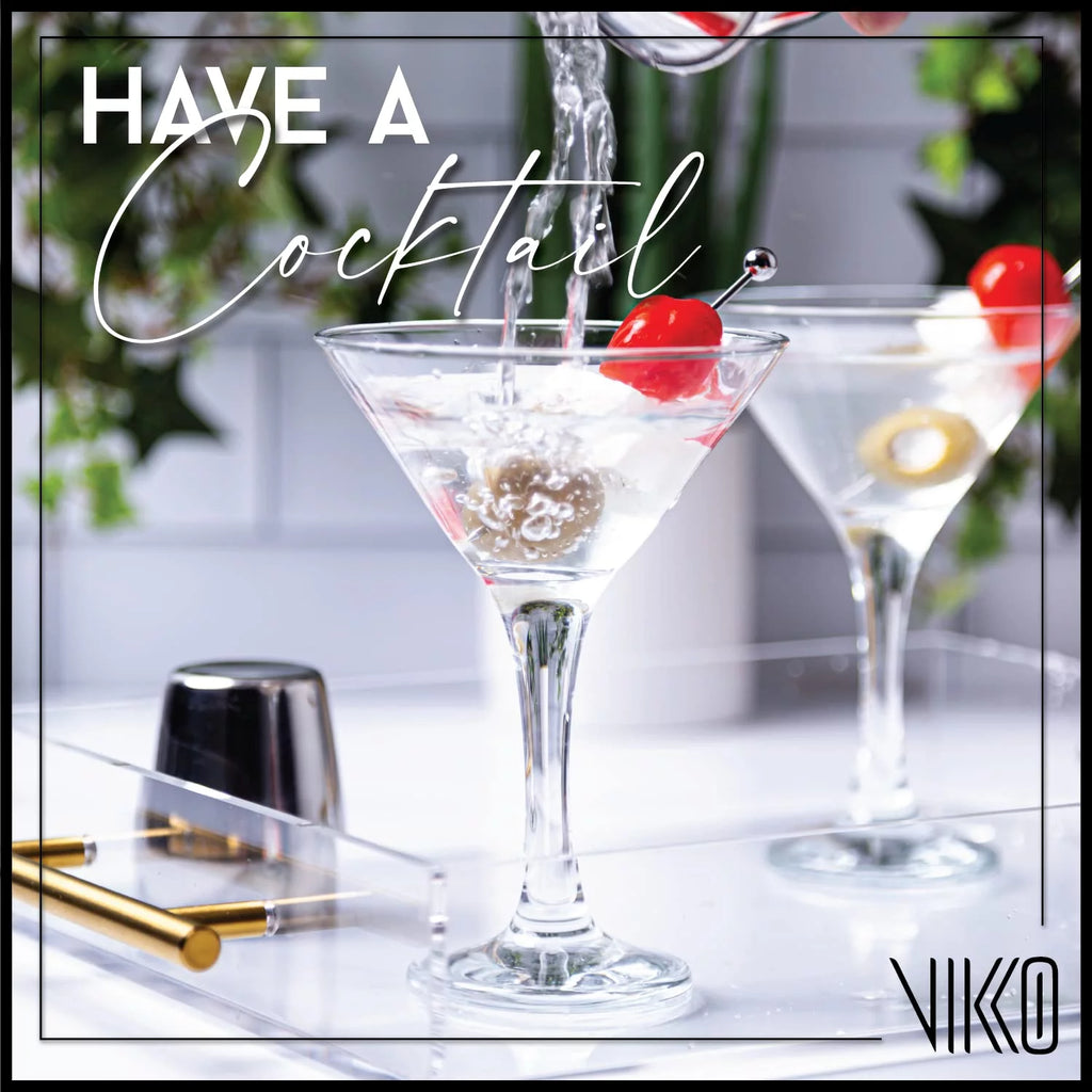 6.5 Ounce Clear Glass Martini Glasses Set of 12 B482493