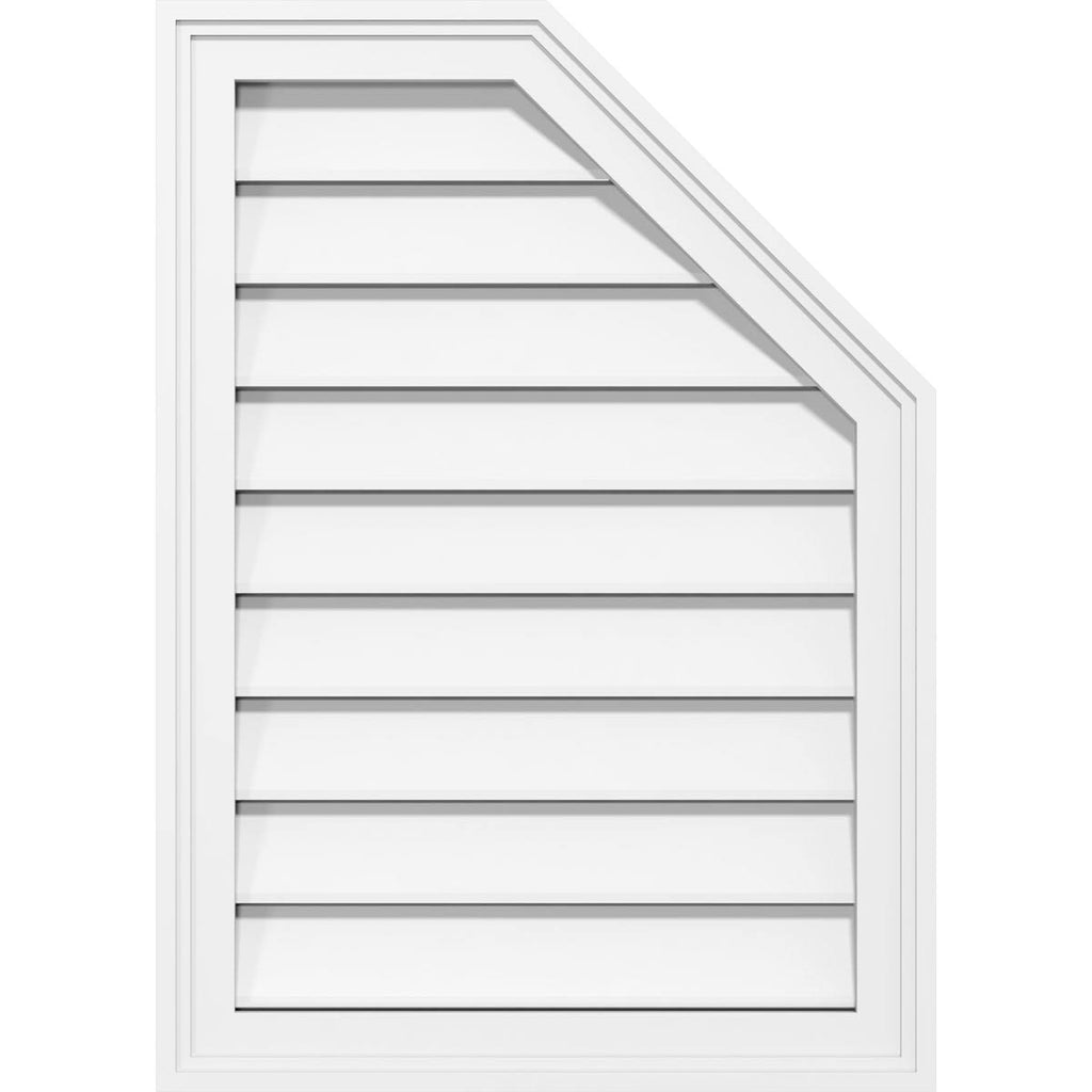 Half Octagon Top Right Surface Mount PVC Gable Vent H923