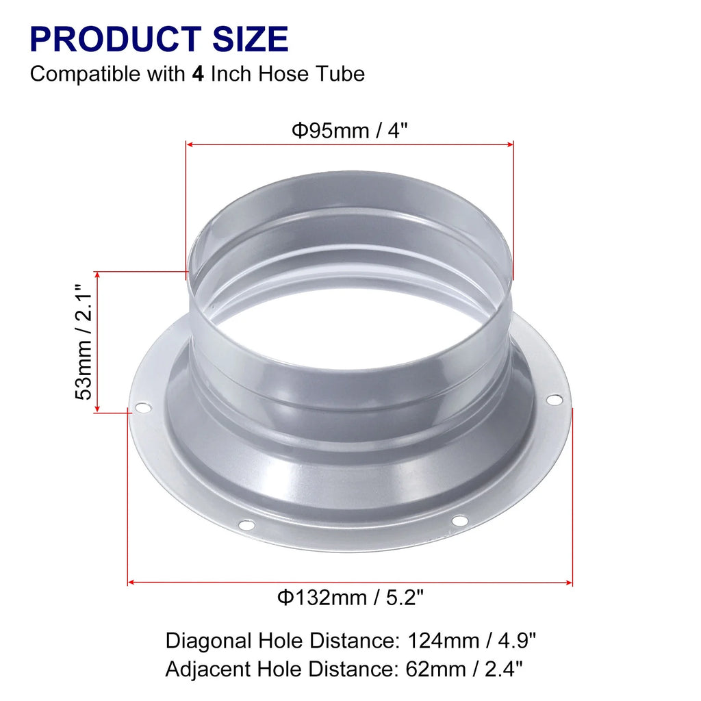 4 Inch Metal Duct Connector Flange 4 Pack P746471