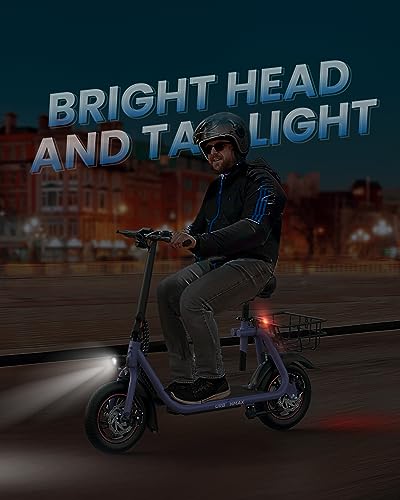 Electric Scooter with Seat, 450W Motor, Foldable D372