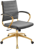 Gray Velvet Swivel Office Chair I287041