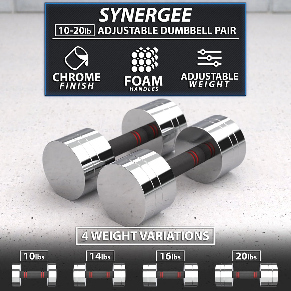 Adjustable Dumbbell Set with Foam Handles Y191