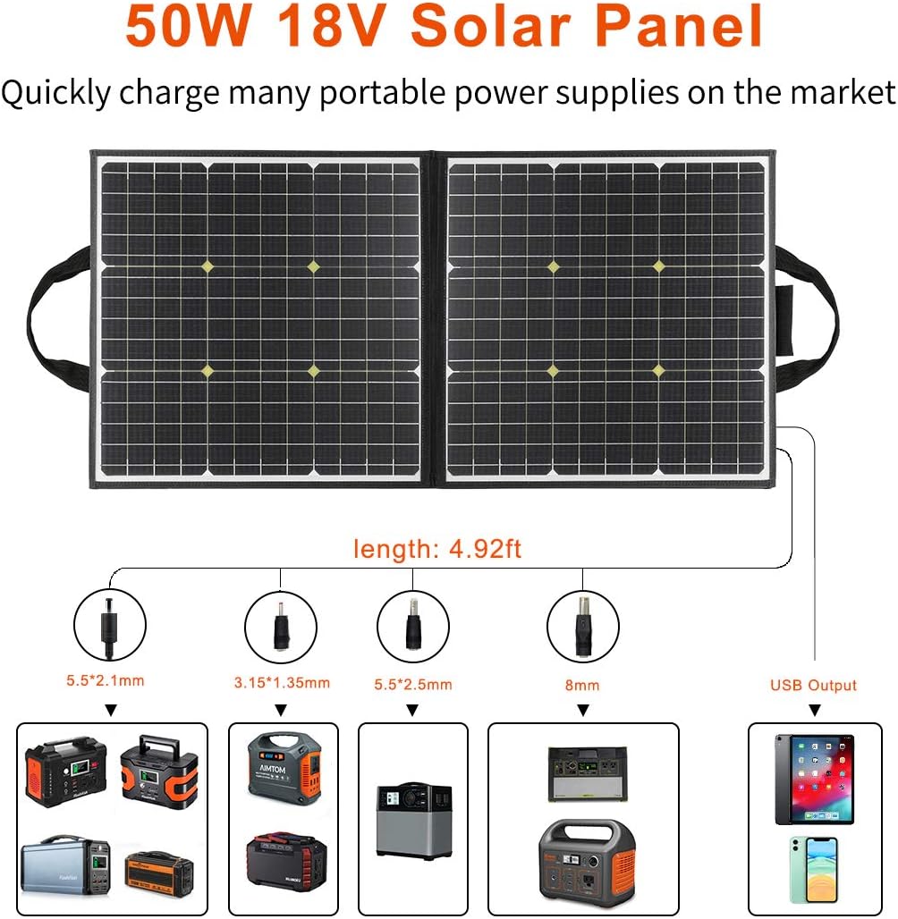 18V 18V Portable Foldable Solar Panel with USB DC Output T287