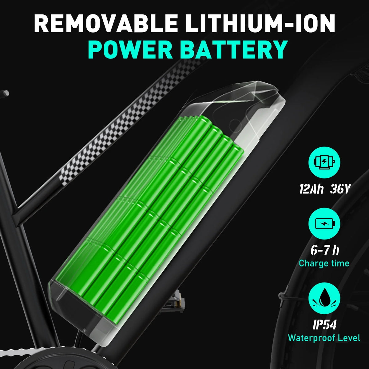 500W Electric Bike 36V 12Ah 7 Speeds H4429