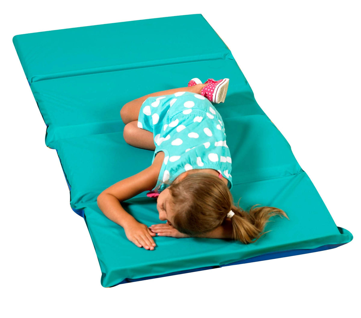 Teal-Blue 4 Section 2 in. Thick Infection Control Mat 5 Pack C838